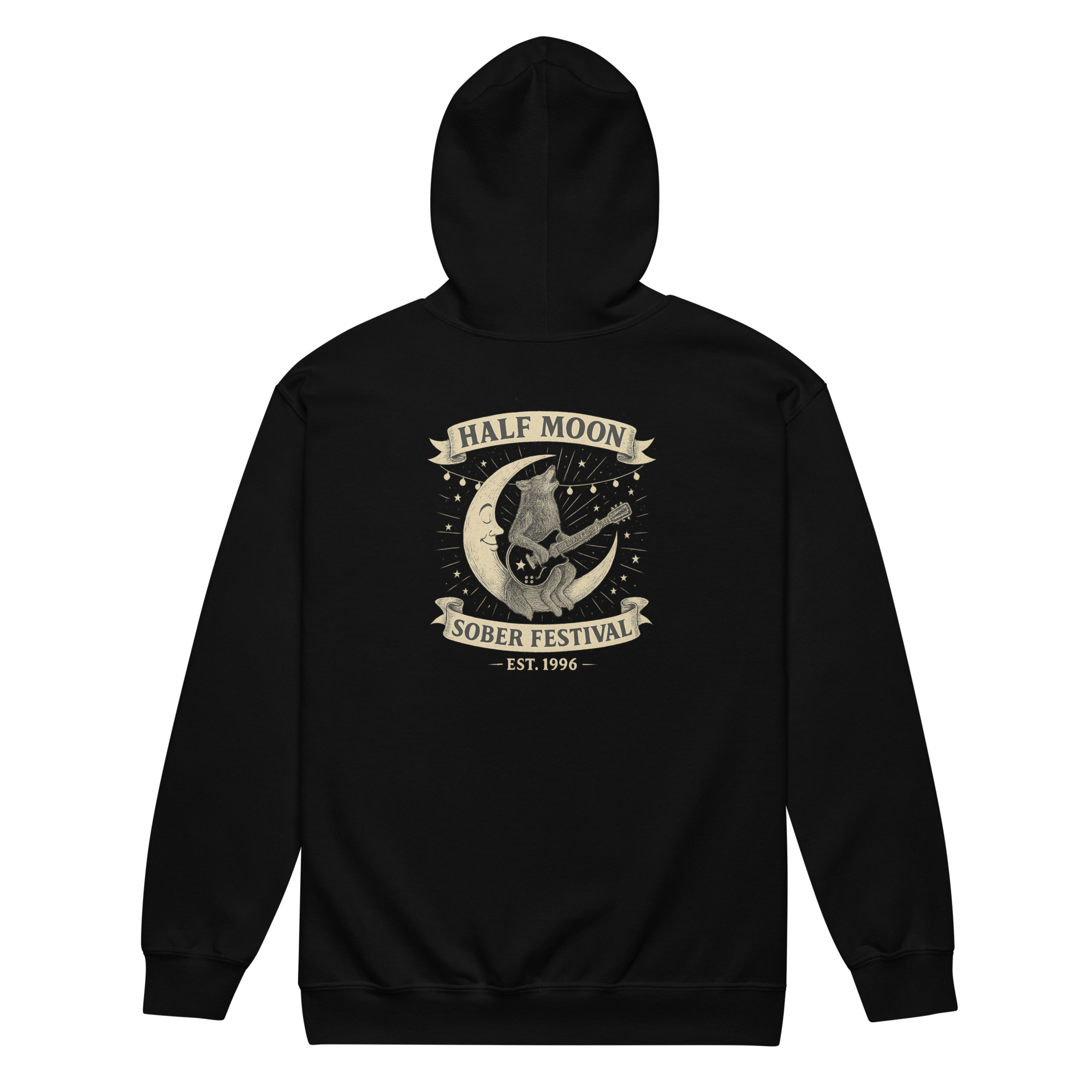 Half Moon Howlin Wolf Zippered Hoodie - Image 9