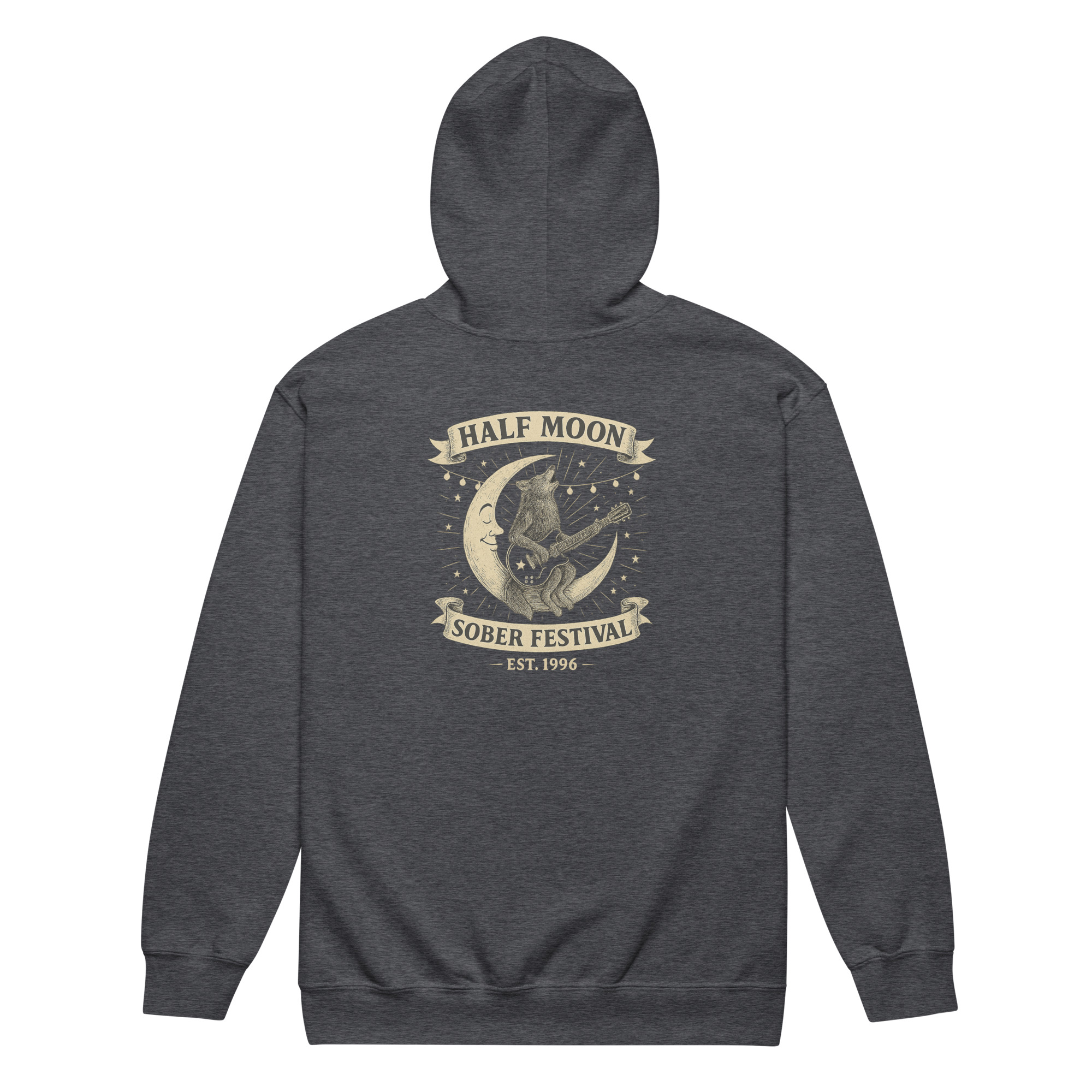Half Moon Howlin Wolf Zippered Hoodie - Image 13
