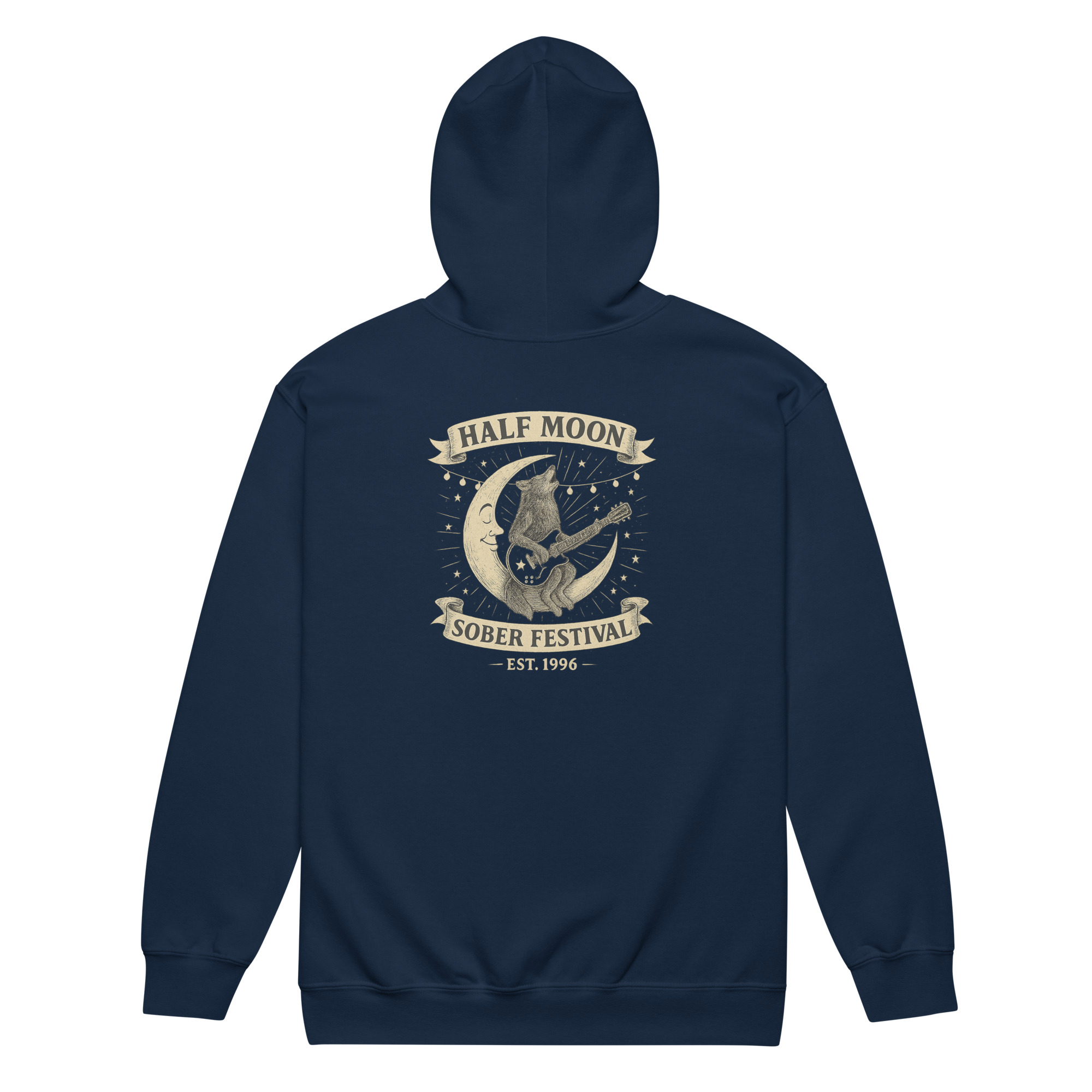 Half Moon Howlin Wolf Zippered Hoodie - Image 11