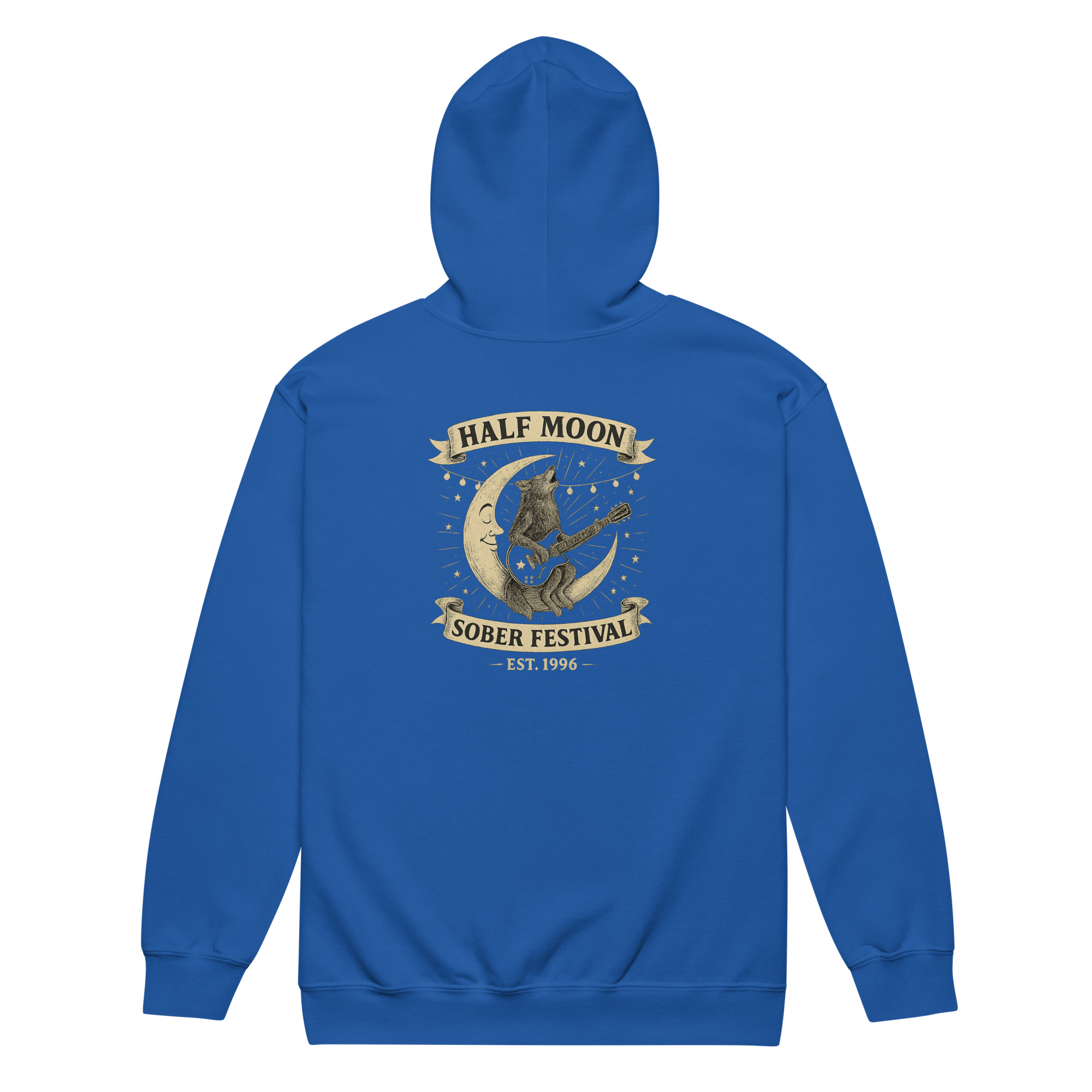 Half Moon Howlin Wolf Zippered Hoodie - Image 15